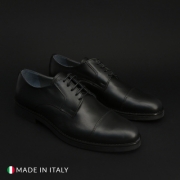 Pantofi siret Duca Di Morrone 605_PELLE Negru