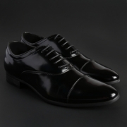 Pantofi siret Duca Di Morrone WILLIAM Negru