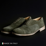 Pantofi siret Duca Di Morrone 1003_CAMOSCIOBUCATO Verde