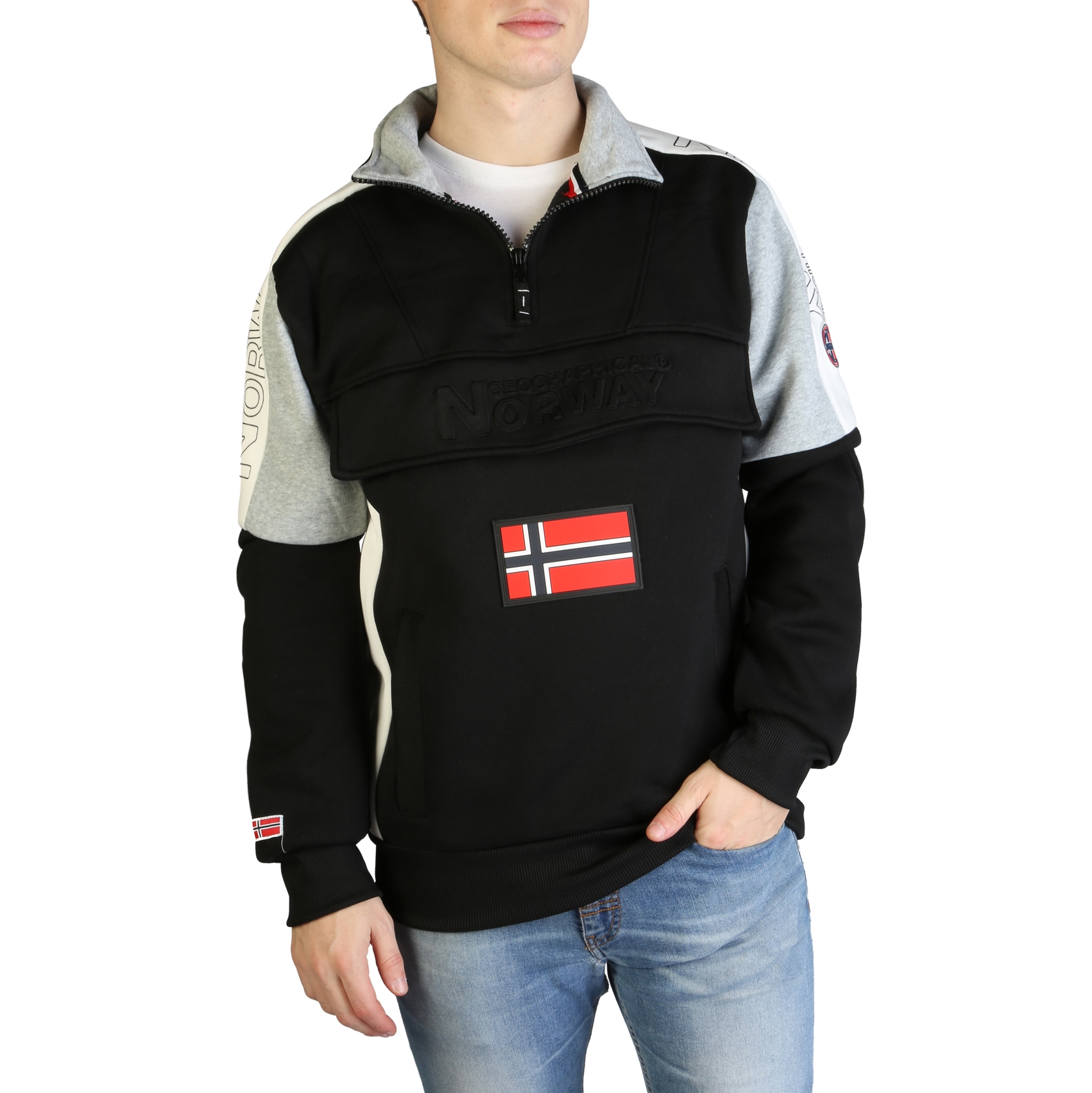 Bluze sport Geographical Norway Fagostino007_man Negru