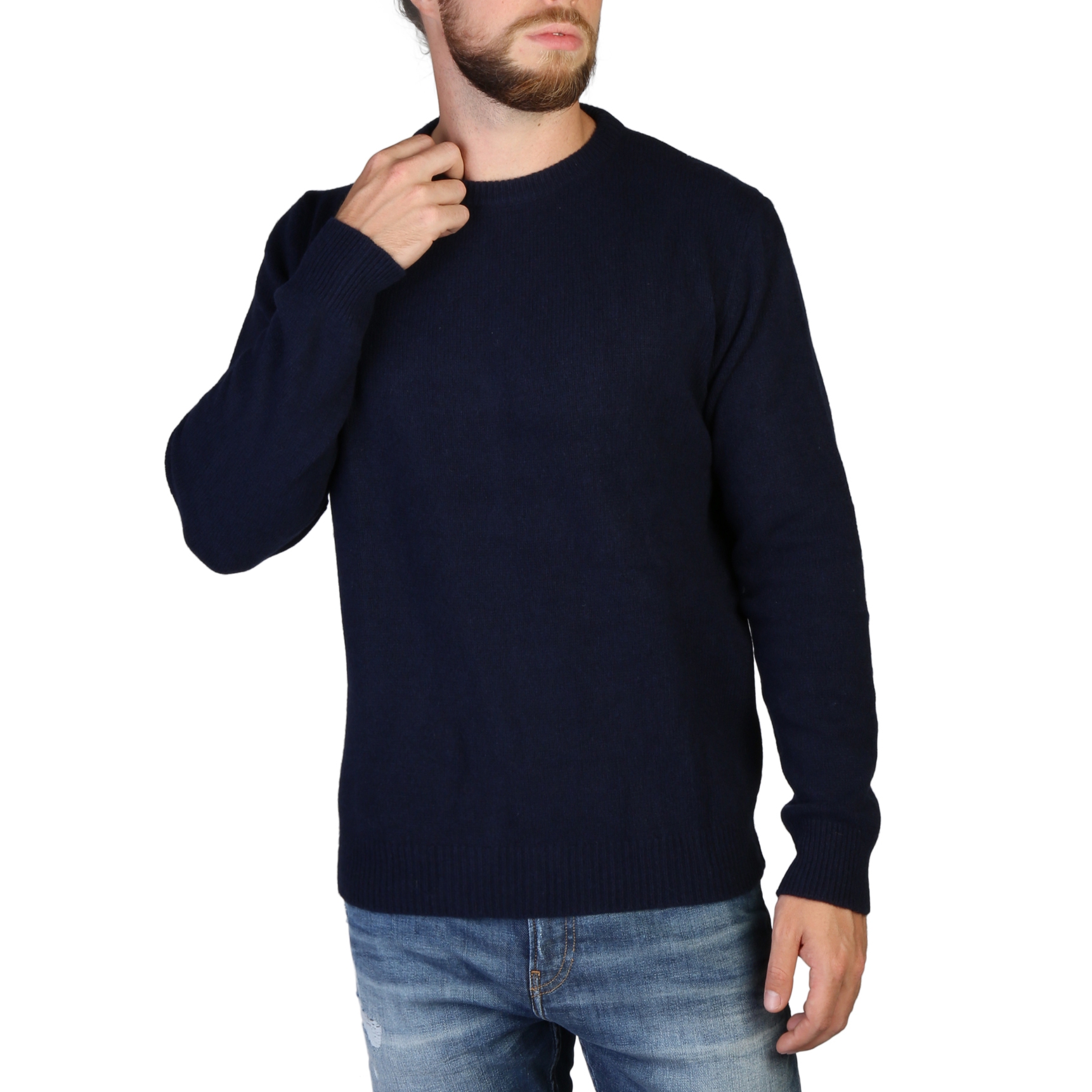 Pulovere 100% Cashmere C-NECK-M Albastru