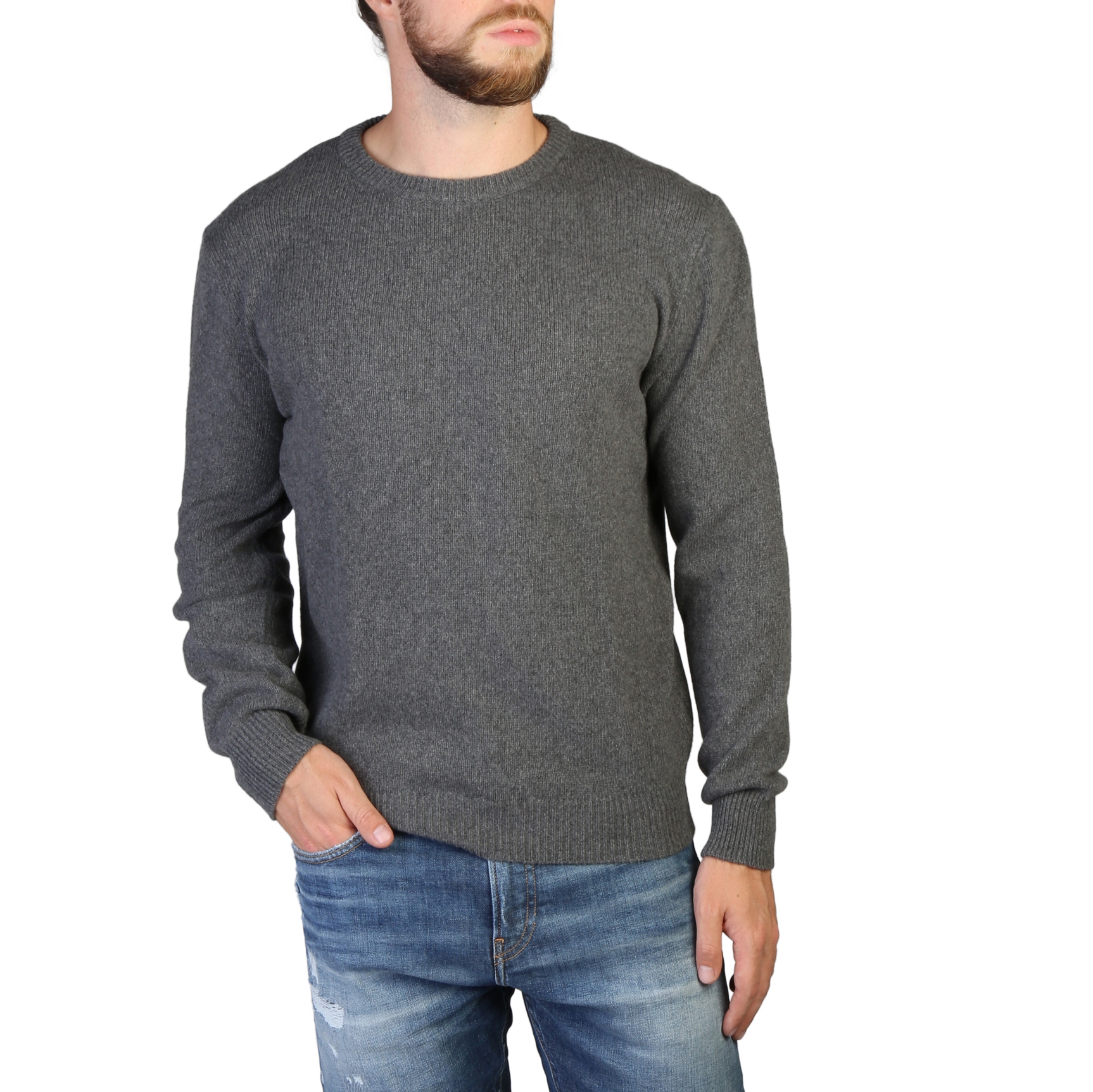 Pulovere 100% Cashmere C-NECK-M Gri