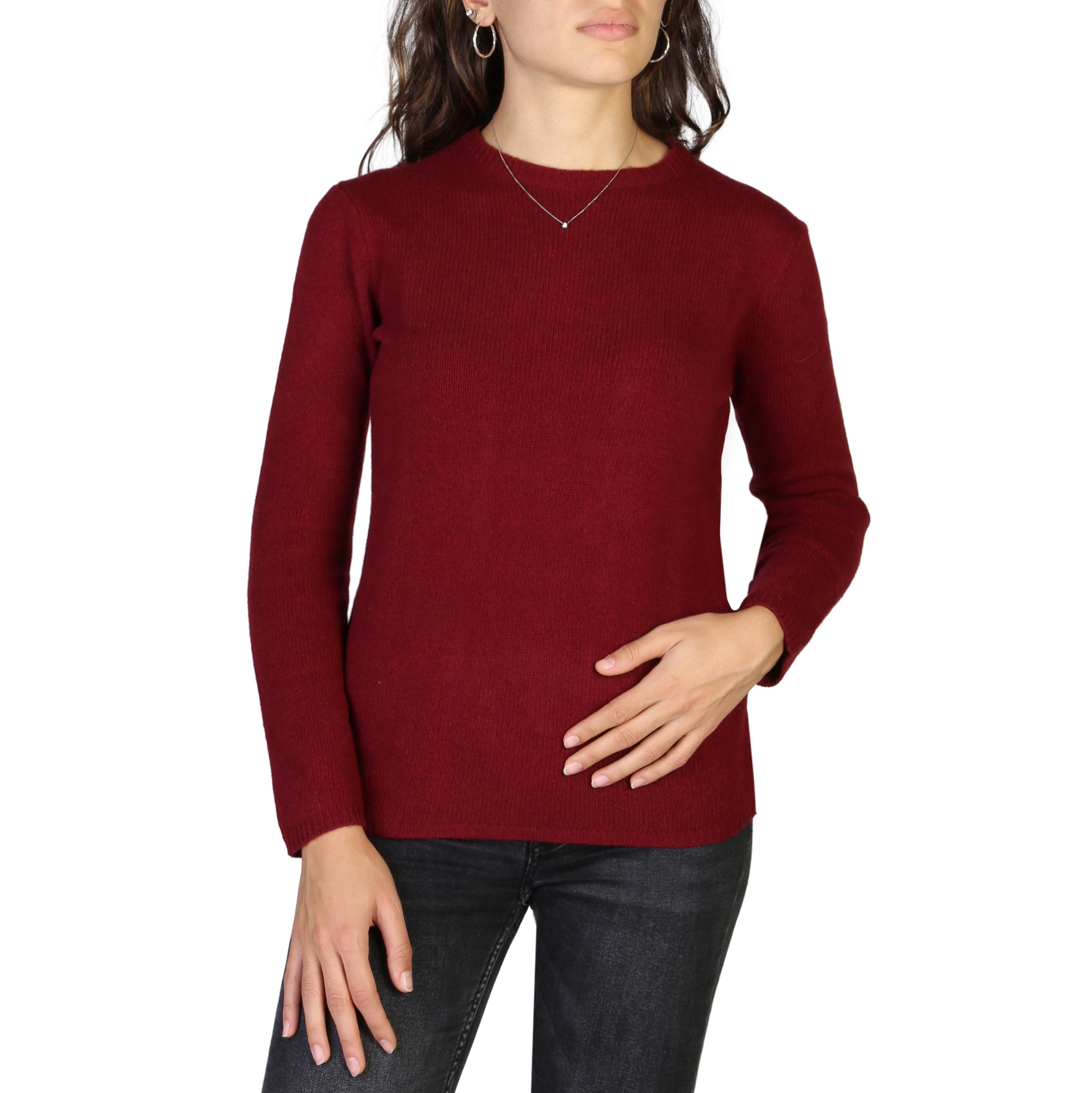 Pulovere 100% Cashmere C-NECK-W Rosu