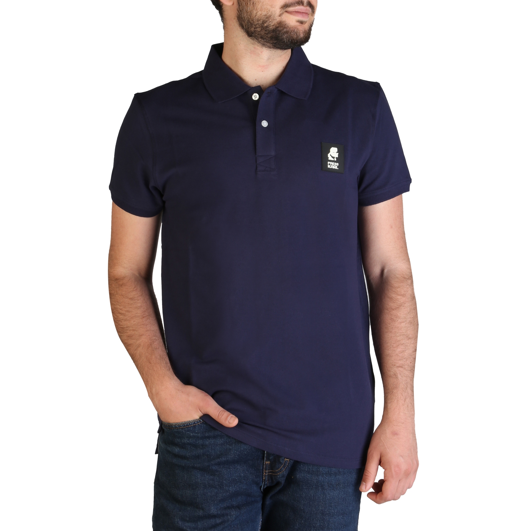 Tricouri polo Karl Lagerfeld KL21MPL01 Albastru